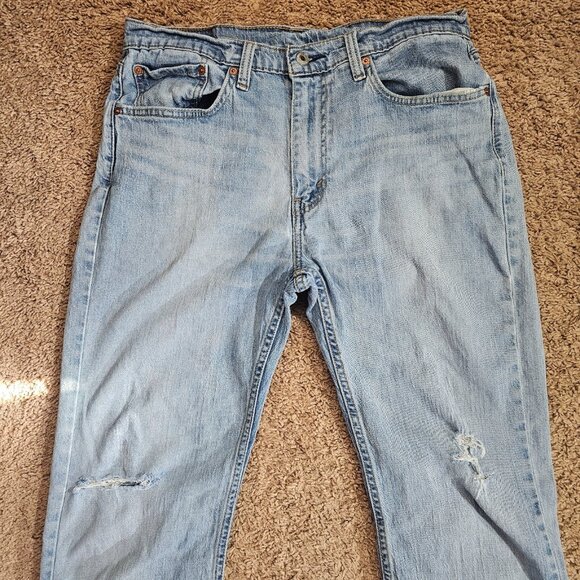 Levi's 527 Slim Bootcut Jeans Mens Tag 34x36 Act 33x33 Light Wash Stretch Denim - Picture 8 of 12